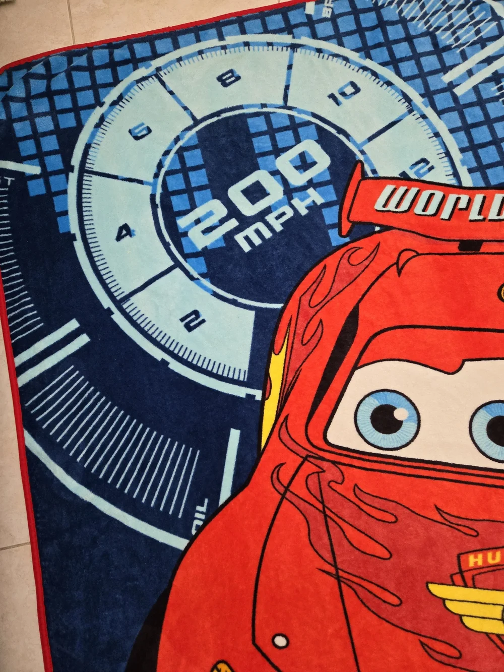 Disney Pixar Cars Lightning McQueen Throw Blanket 86 X 59